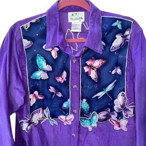 The Quaker Factory Long Sleeve Button up Blouse